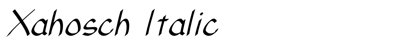 Xahosch Italic